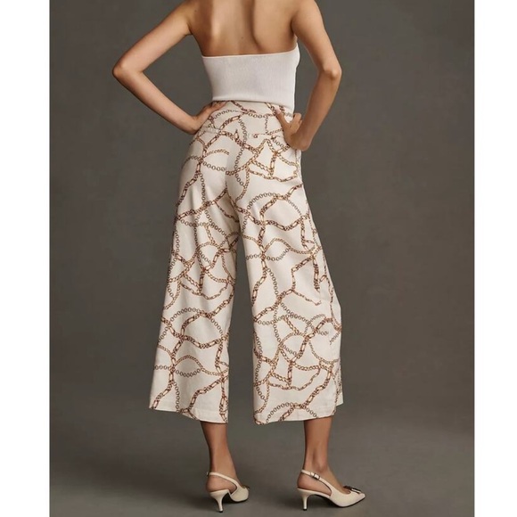 Anthropologie Maeve Chain Print Palazzo Pants Size 0 - Picture 16 of 16